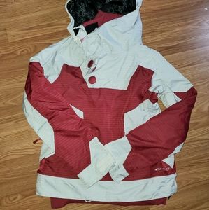 Womens Oakley Hot Pink & White Ski Coat